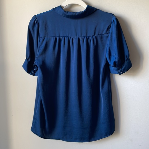 Modcloth Blue Button-Up Blouse - Picture 2 of 3